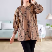 شومیز  قواره دار ماهلین جنس کریشه لطیف فریسایز مناسب 38 تا 50