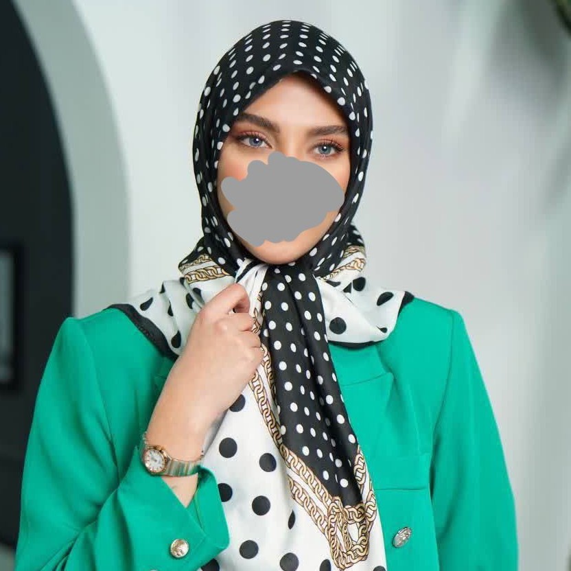 روسری مجلسی زنانه مشکی