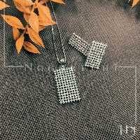 نیم ست نقره لوکس طرح کندو 