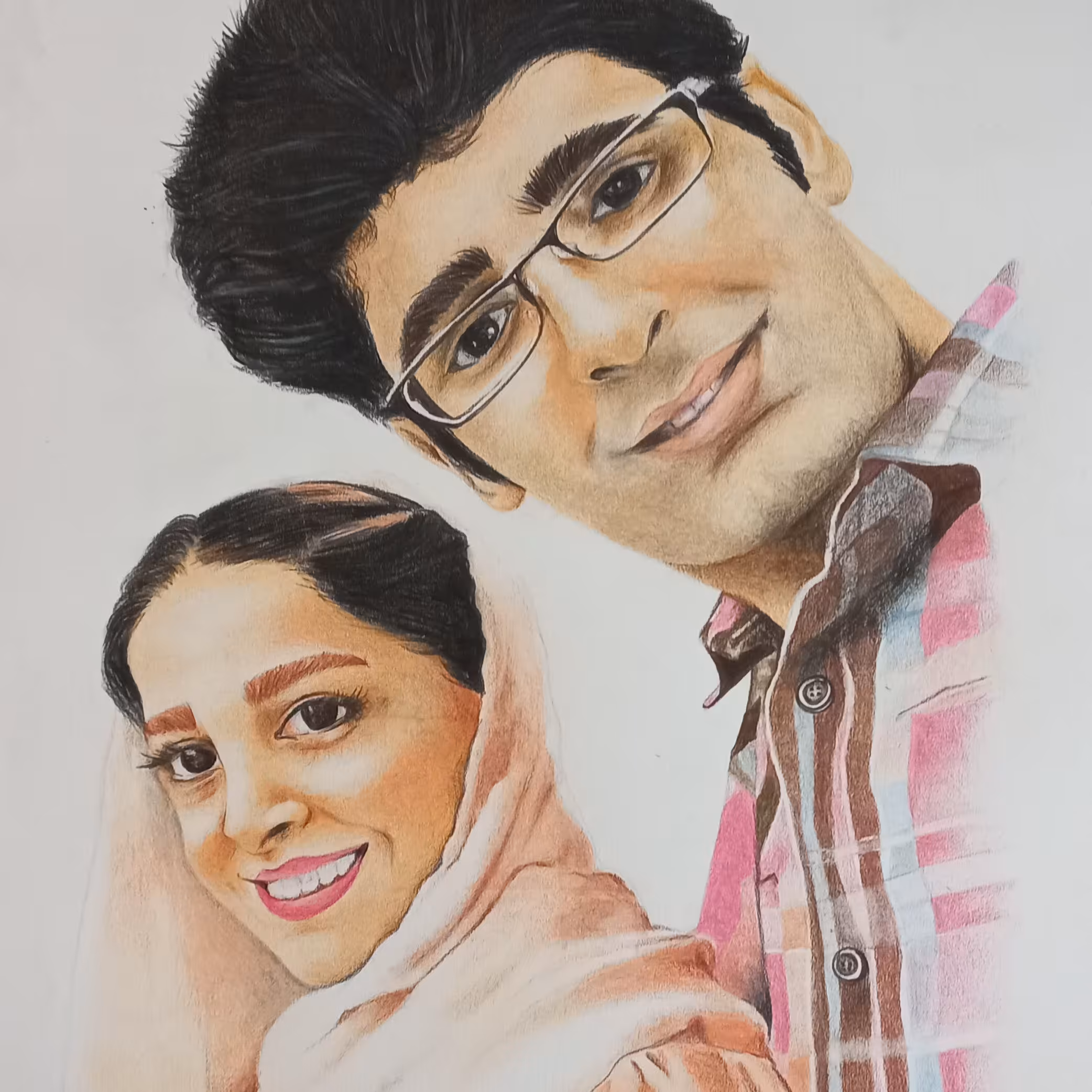 طراحی چهره دونفری ( زوج زیبا)   با قیمت مناسب که فکرشو نمیکنی