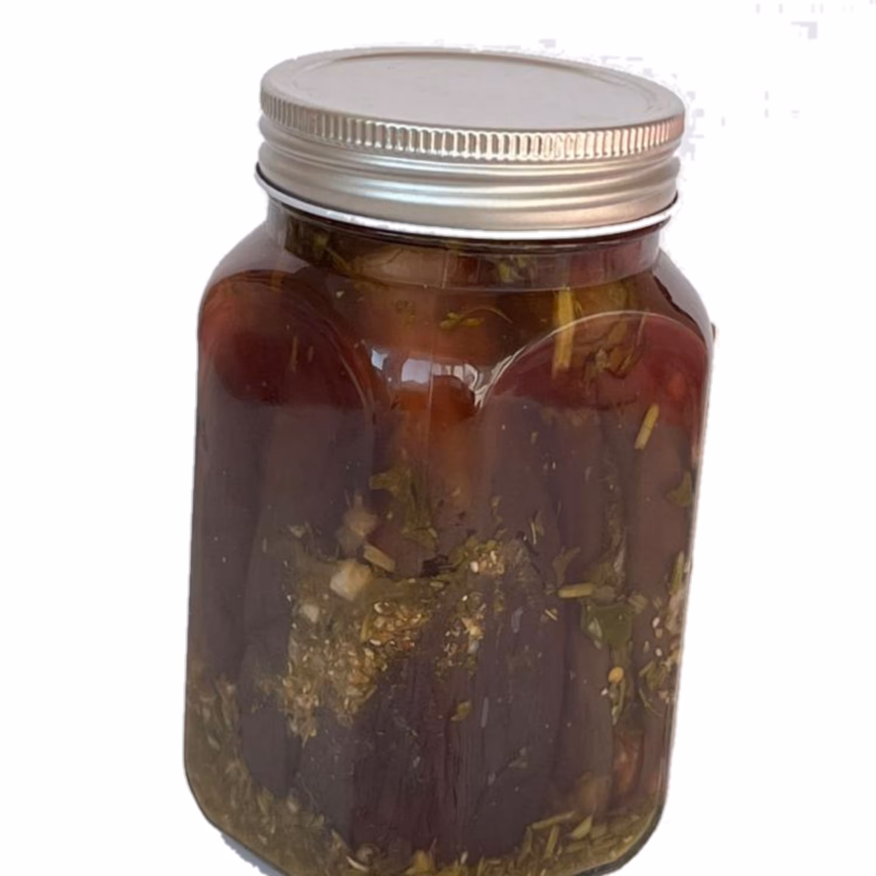 ترشی بادمجان شکم پر ارگانیک کشاورزی رضوانی