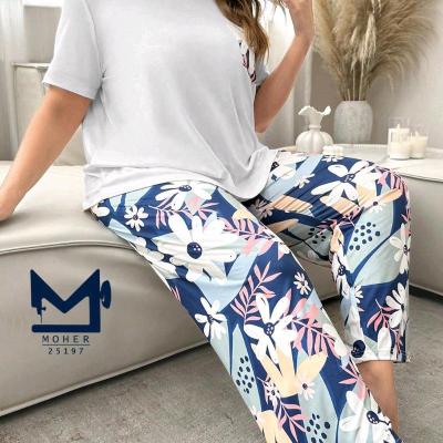 ست تیشرت و شلوار راحتی سایزبزرگ25197