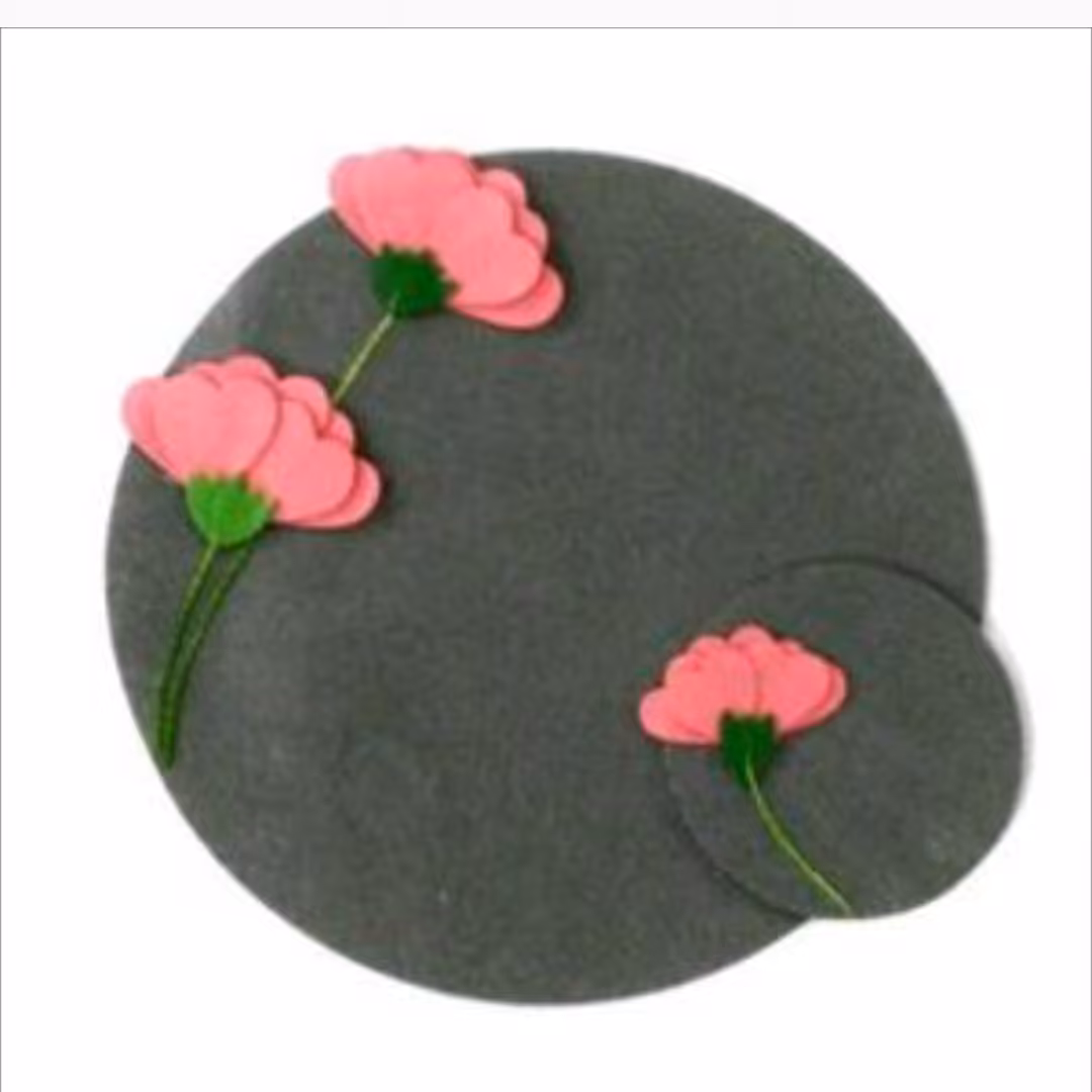 ست 12 تکه زیربشقابی وزیر لیوانی نمدی 6 عدد زیر بشقابی و6 عدد زیر لیوانی 