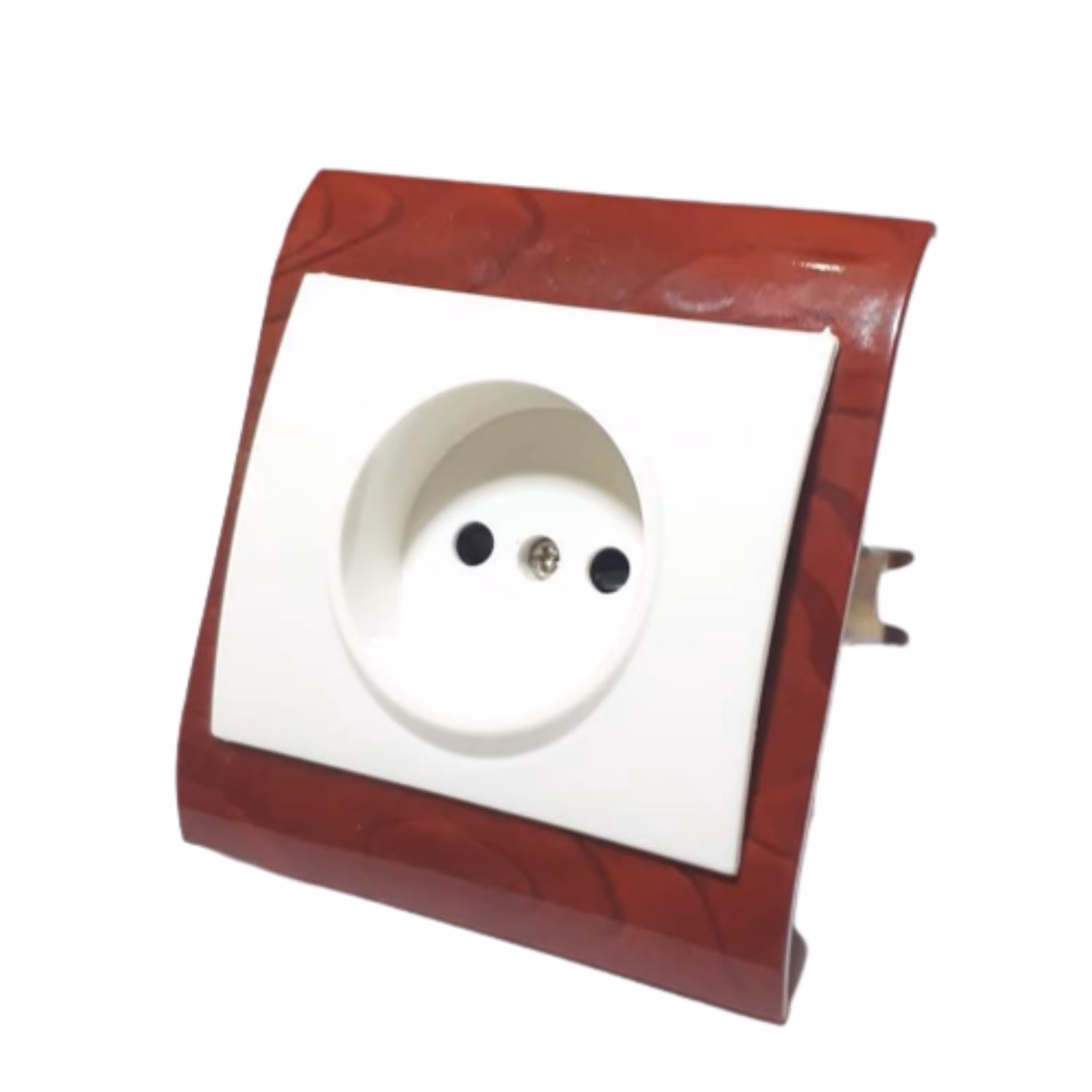 پریز برق جهان الکتریک مدل الگانس سفید وطرح چوبی202