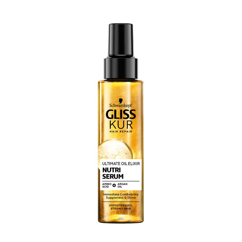 سرم تغذیه و بازسازی کننده مو گلیس مدل Ultimate Oil Elixir مناسب موهای حساس و آسیب دیده حجم 100 میل | فروشگاه ارس ترک
