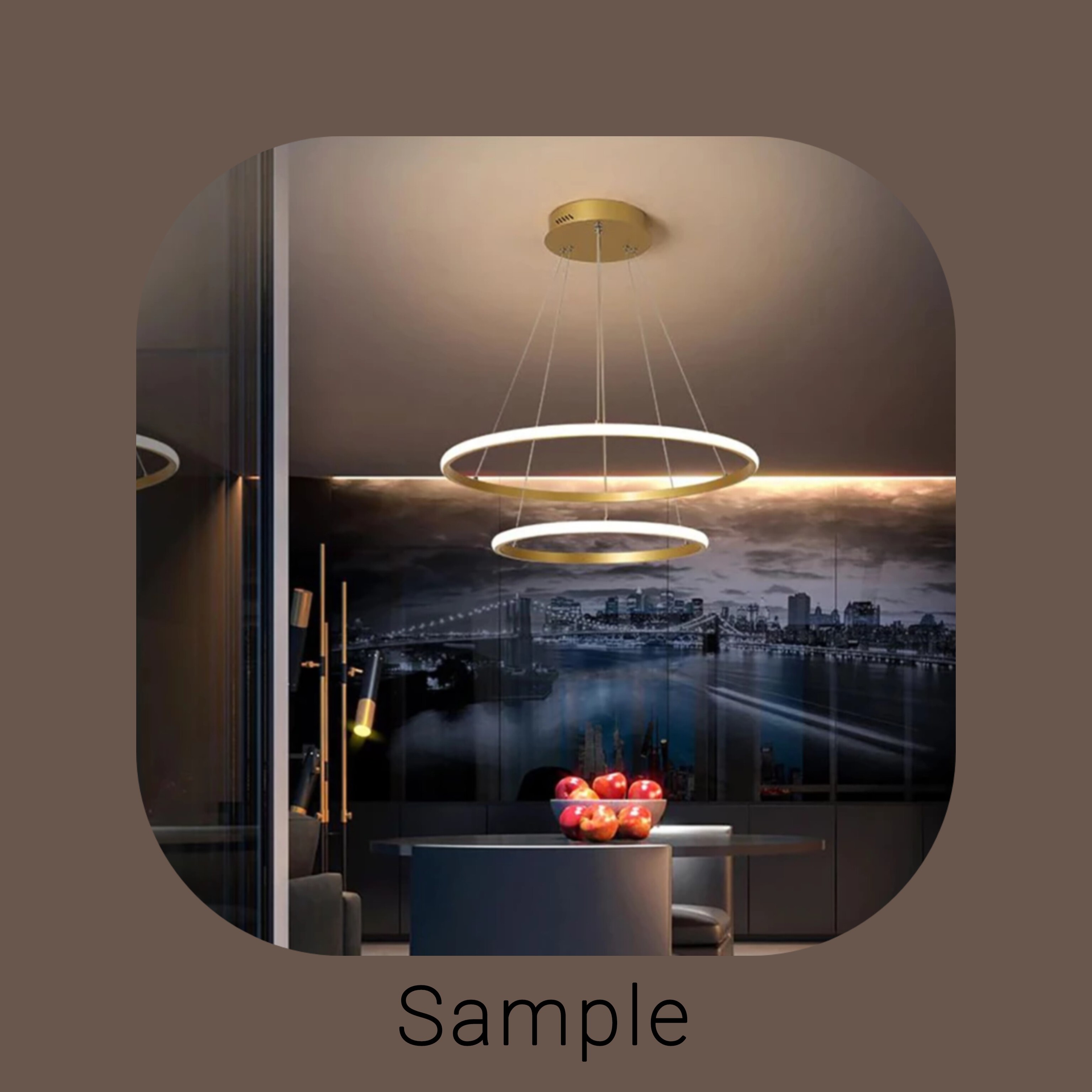 لوستر مدرن مدل دایره کهکشانی سه حالته کد LC-75