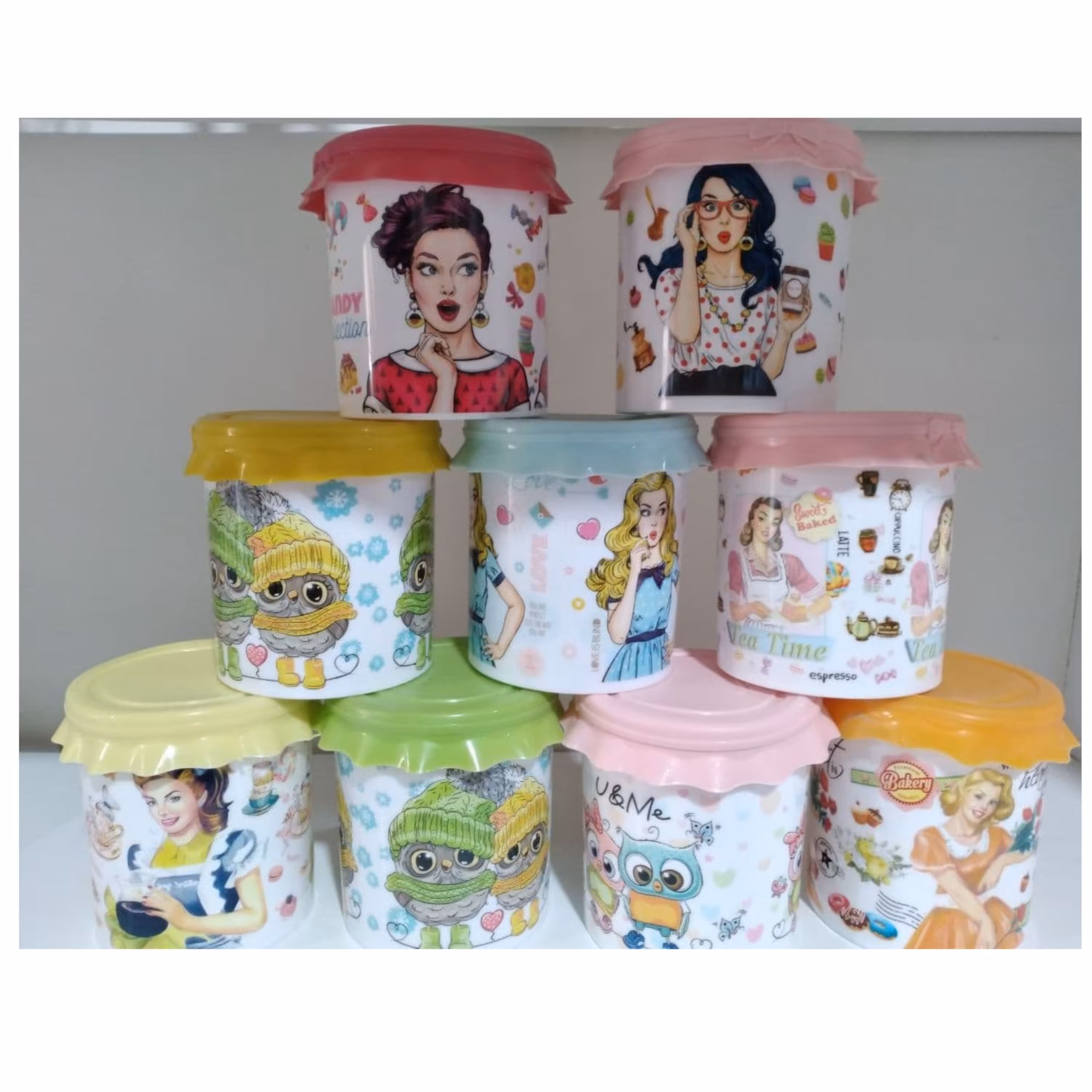 بانکه حبوبات درب سیلیکونی سایز 2 برند معتبر رزمن در طرح های متنوع