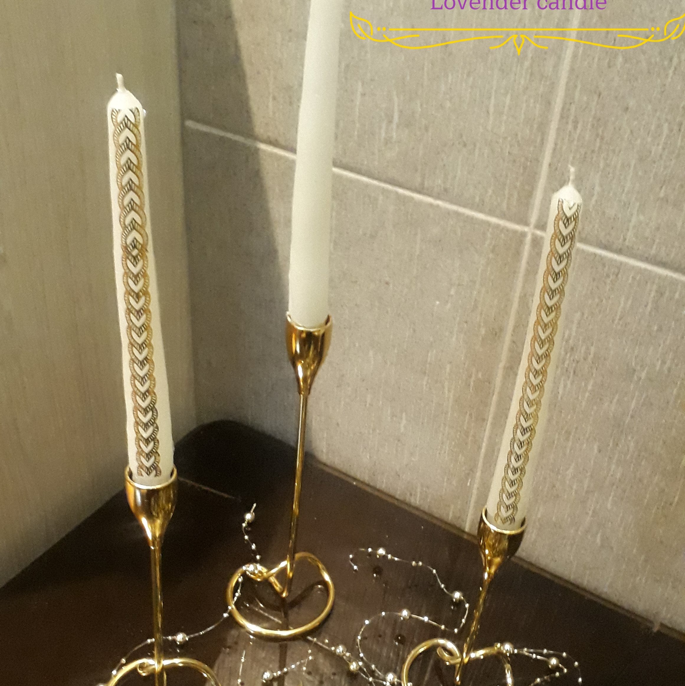 شمع قلمی سفید اکسسوری بسته شش تایی