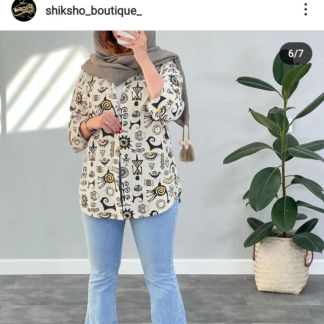 شومیز مانتویی طرح ادمک