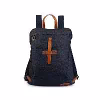 کوله پشتی چرم و جین آبی تیره هایبورگ آلمان 300007