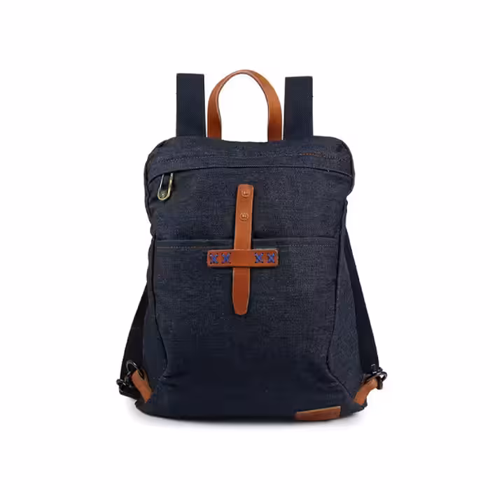 کوله پشتی چرم و جین آبی تیره هایبورگ آلمان 300007