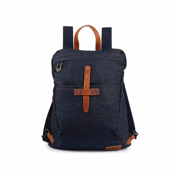 کوله پشتی چرم و جین آبی تیره هایبورگ آلمان 300007