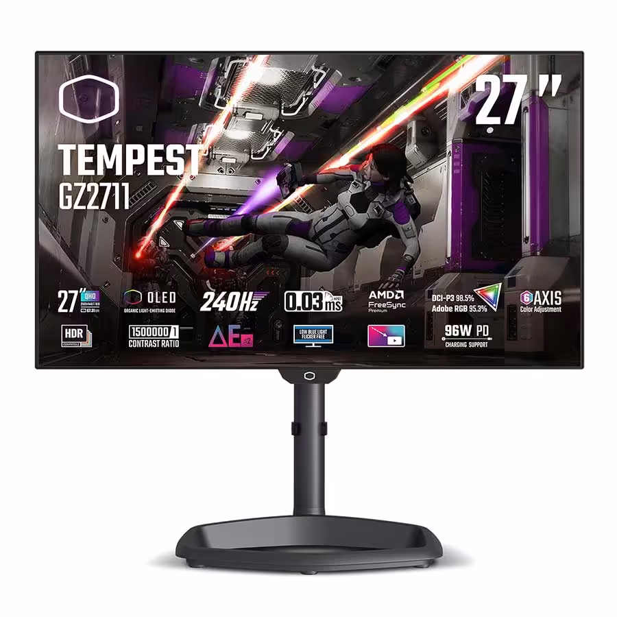 قیمت و خرید مانیتور گیمینگ 27 اینچ کولرمستر مدل TEMPEST GZ2711 | یاس ارتباط