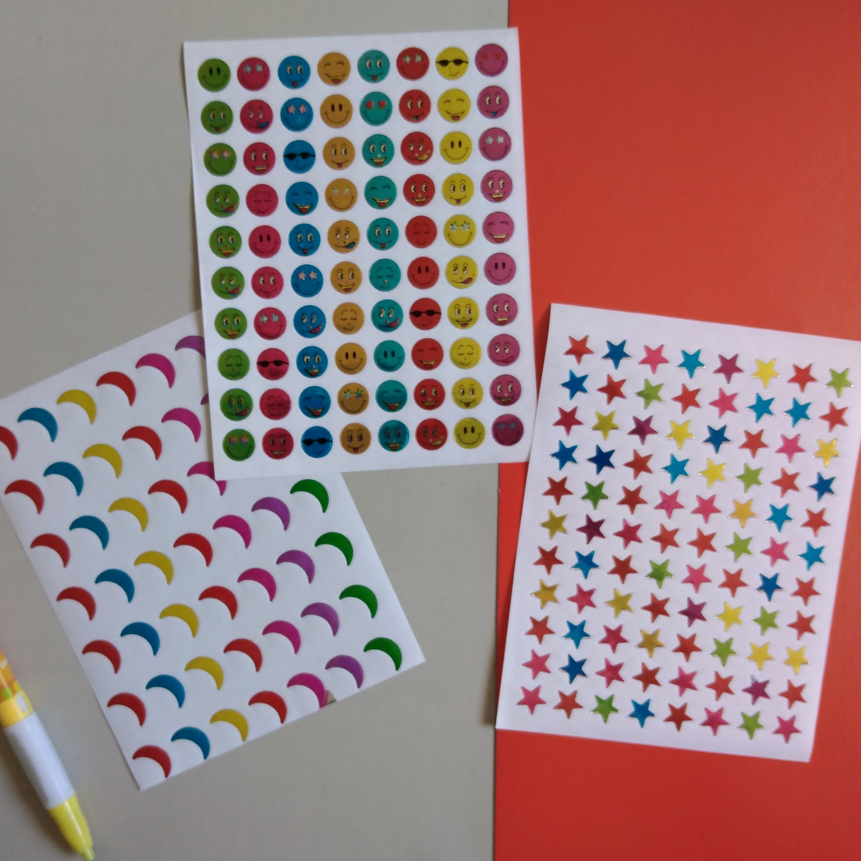 برچسب تشویقی - ماه، ستاره، ایموجی