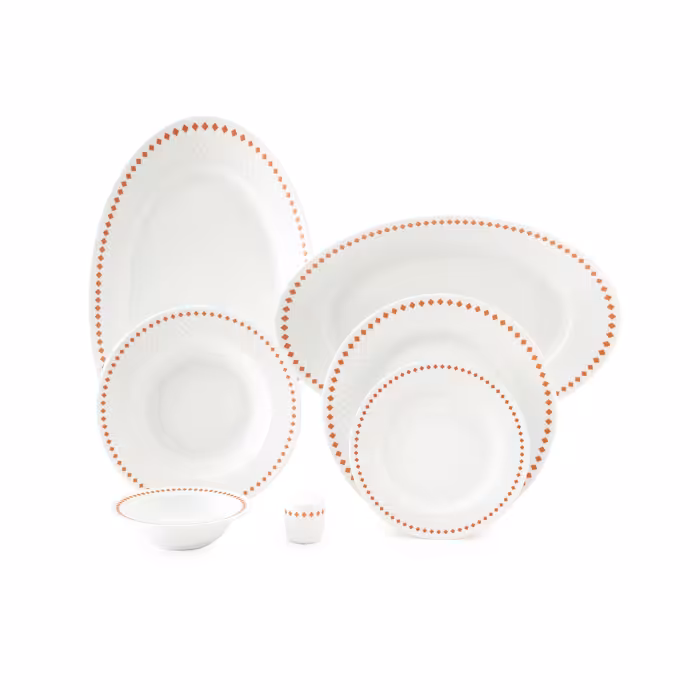 سرویس چینی زرین 6 نفره غذاخوری رزدایموند (28 پارچه)