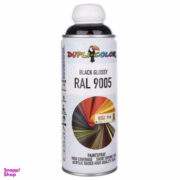 اسپری دوپلی کالر (Dupli Color) مدل RAL 9005 رنگ مشکی براق حجم 400 میلی لیتر
