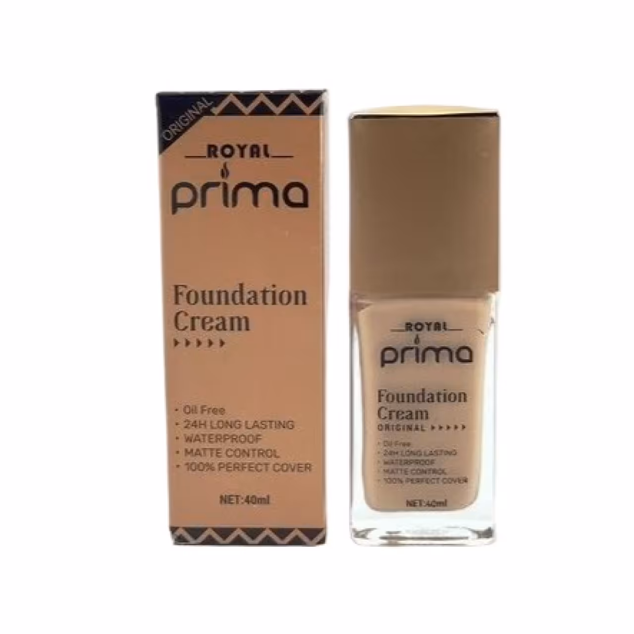 کرم پودر رویال پریما مدل طلایی وزن 40 گرم شماره 02