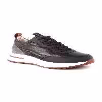 کفش های کژوال مشکی مردانه چرمی روزمره سیاه Libero