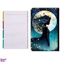 کلاسور طرح دختر و ماه کد 882 به همراه کاغذ کلاسور