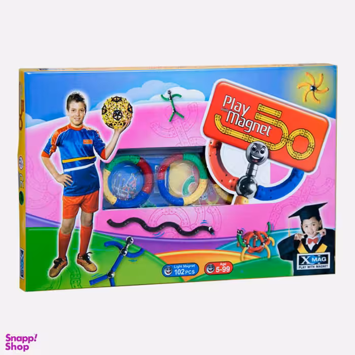 ساختنی بازی با مغناطیس (Play with Magnet) مدل سبک خمیده جدید 102 قطعه