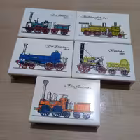 سری 5 عددی کبریت پلاستیکی آلمانی با تصویر  قطار