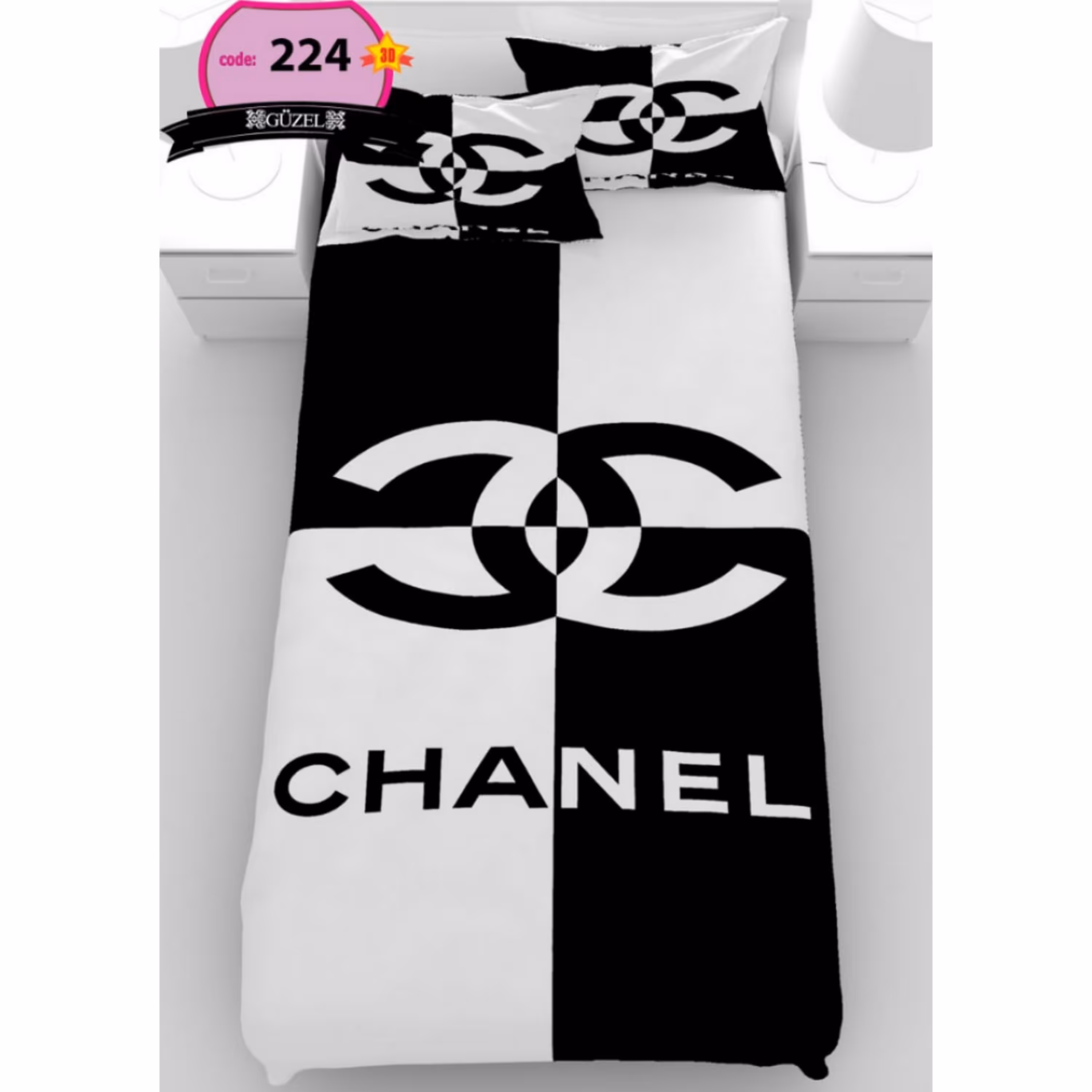 روتختی تک نفره سه بعدی برند گوزل -5 تکه -کد224