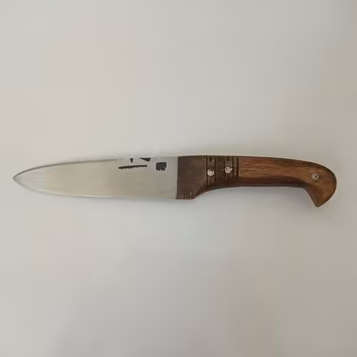 چاقو فولادی قاجاری دسته چوبی زنجان طرح کفتری با کیفیت عالی
