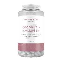 تقویت کننده و جوانساز پوست و مو و ناخن مای ویتامینز مدل coconut collagen بسته 180 عددی
