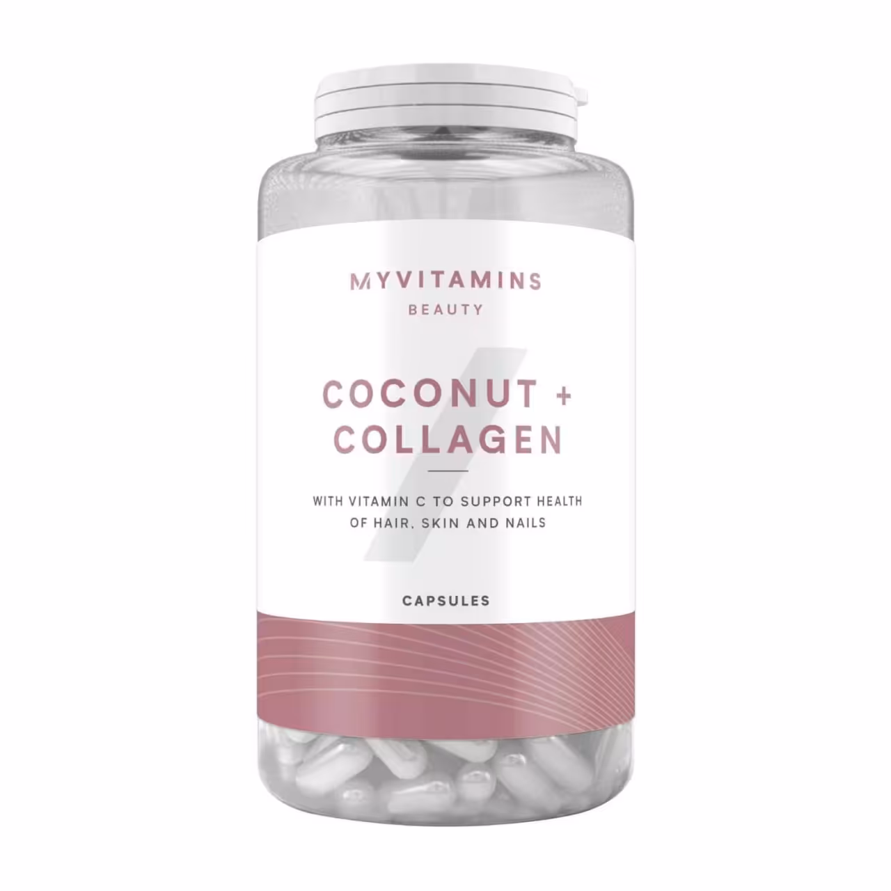 تقویت کننده و جوانساز پوست و مو و ناخن مای ویتامینز مدل coconut collagen بسته 180 عددی
