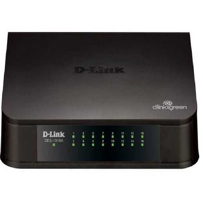 سوییچ 16 پورت غیر مدیریتی و مگابیتی دی-لینک مدل DES-1016A