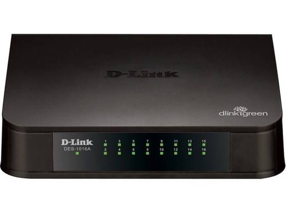 سوییچ 16 پورت غیر مدیریتی و مگابیتی دی-لینک مدل DES-1016A