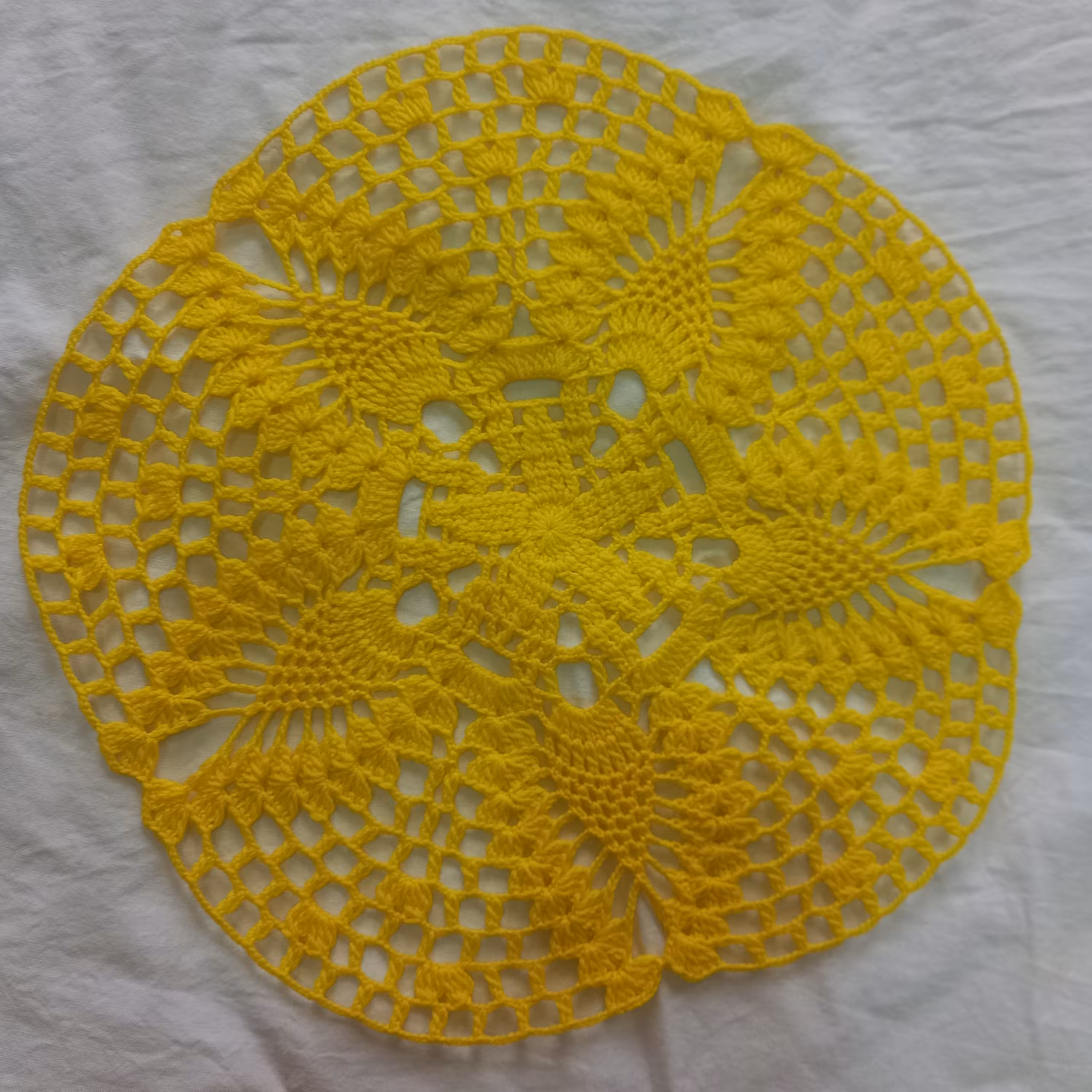 ست 3 تیکه رومیزی،قلاب بافی،بافته شده با نخ مرسریزه