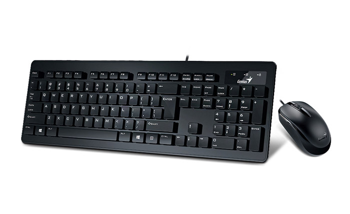 کیبورد و ماوس USB جنیوس مدل SlimStar C130Genius SlimStar C130 USB Wired Keyboard And Mouse