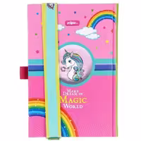 دفتر برنامه ریزی کش دار کلیپس – طرح یونیکورن صورتیClips unicorn Planner notebook