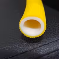 شلنگ آب ژله ای 2 لایه  زرد رنگ نمره2  ( یا 1.2 اینچ)  خوش رنگ  - کلاف 30متری