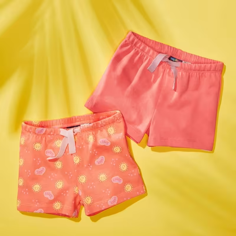 مجموعه دو عددی شلوارک دخترانه سایز 4تا6 سال وارداتی  آلمانی برند لوپیلو