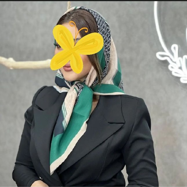 روسری نخی ، قواره 100 ، طرح و رنگ شیک و خاص