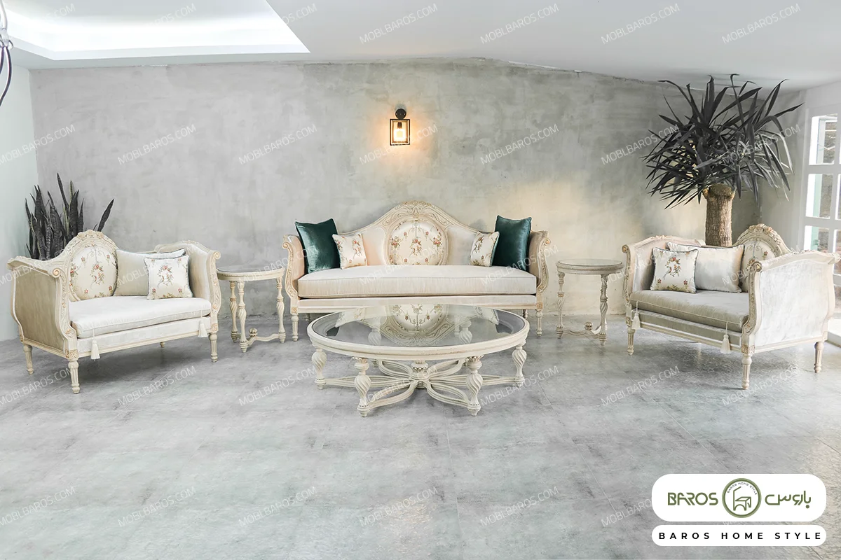 ست مبلمان جدید مصری و کاجی کد 2