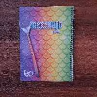 لوازم تحریر نوشت افزار لوازم مدرسه دفتر و پلنر ست دفتر مشق پری دریایی به همراه خودکار پیچی پری دریایی