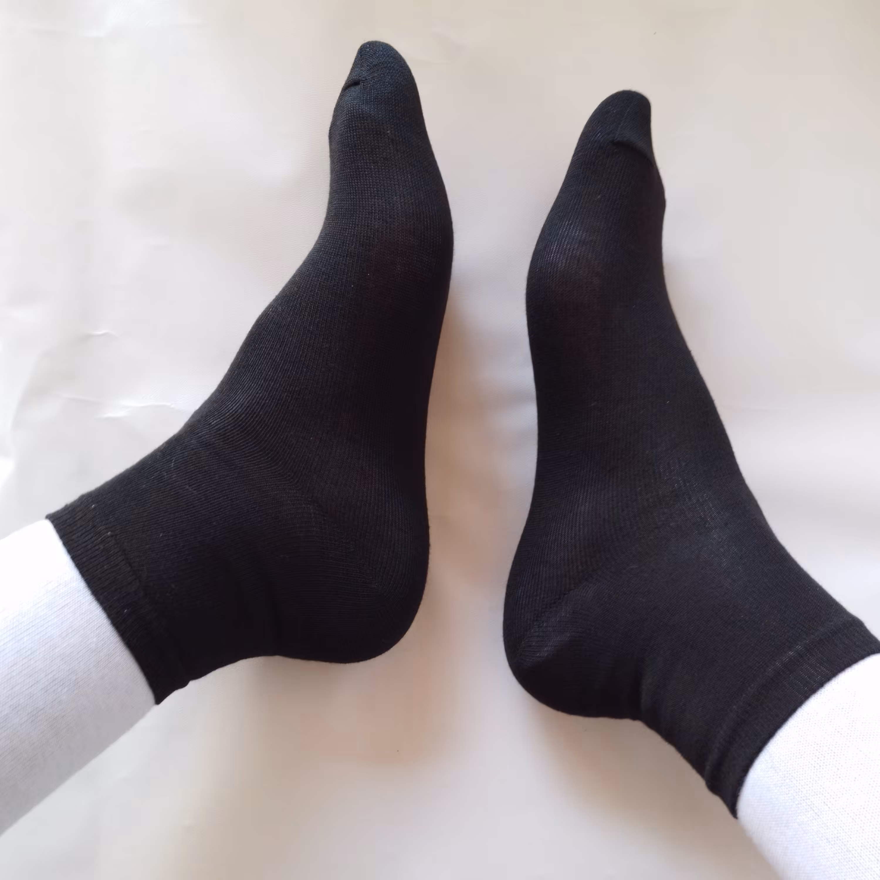 جوراب نیم ساق مشکی ساده