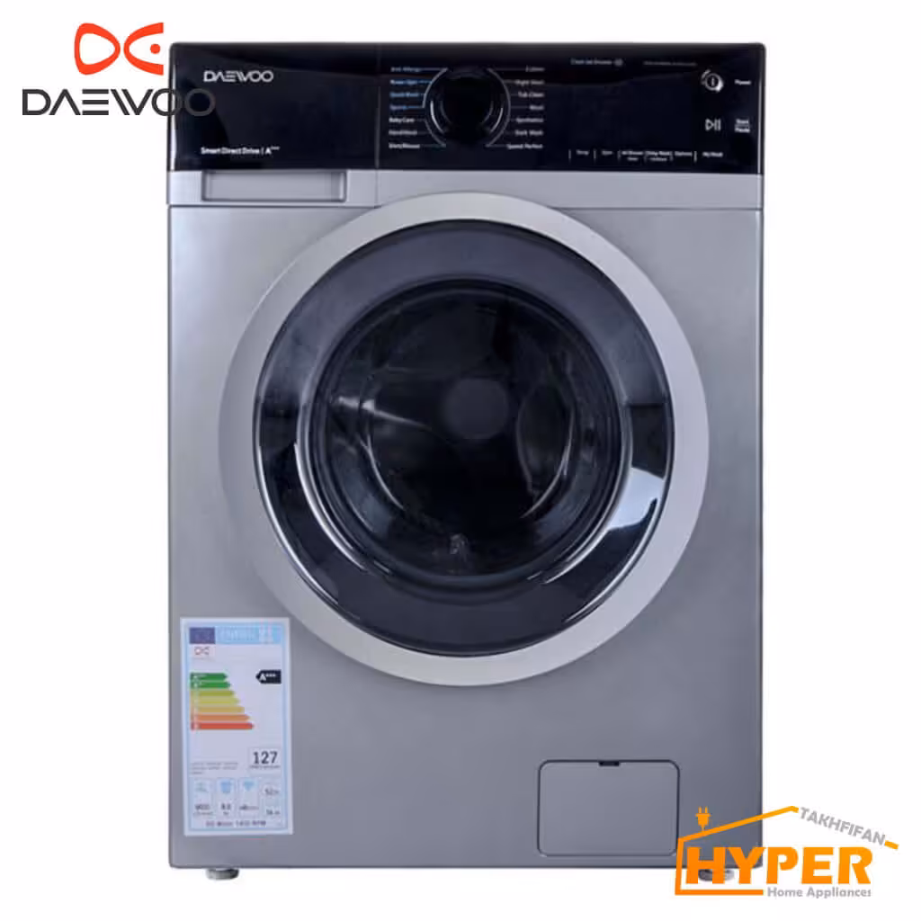 ماشین لباسشویی دوو DWK-ZP870SB نقره ای 8 کیلویی سری ذن پرو