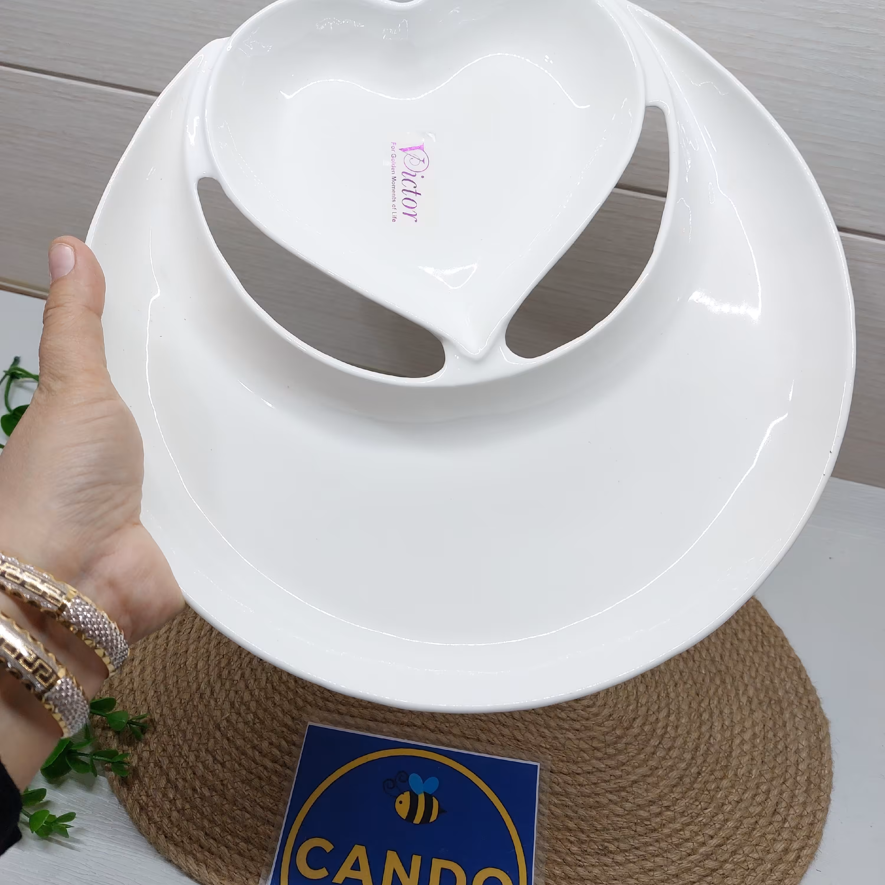 ظروف پذیرایی اردوخوری و تنقلات خوری سرامیکی ماه و ستاره 