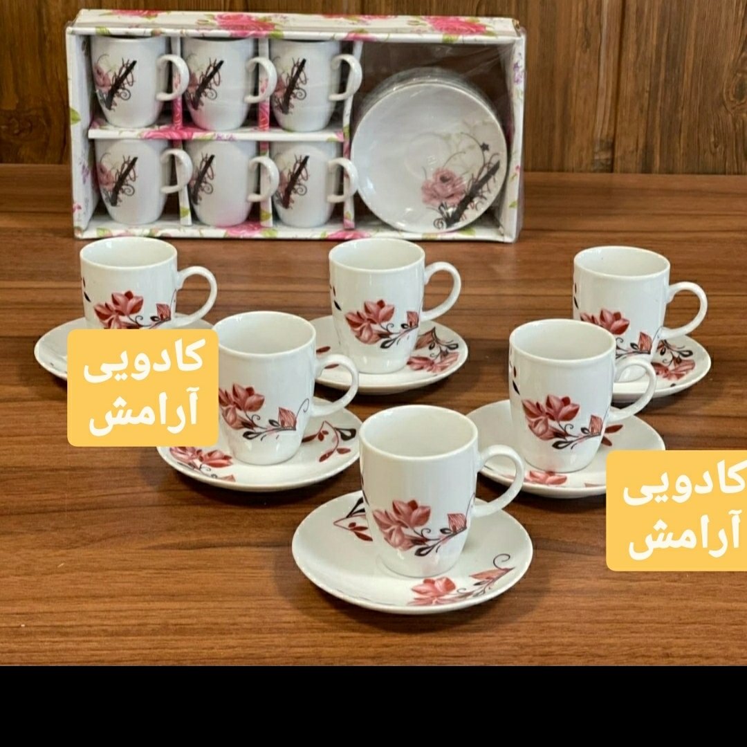 قهوه خوری 12پارچه چینی گلدار