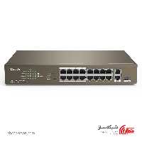قیمت و خرید سوئیچ شبکه تندا Tenda TEF1118P دسکتاپ-رکمونت 16 پورت 10/100Mbps با توان PoE 150W - شبکه ساز