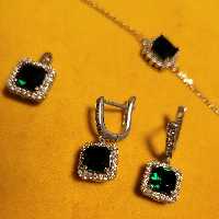 نیم ست جواهر نقره        