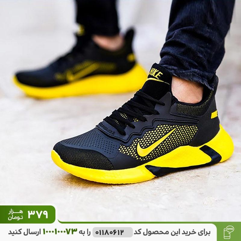 کفش مردانه nike مدل adrian (مشکی زرد) جنس زیره pu