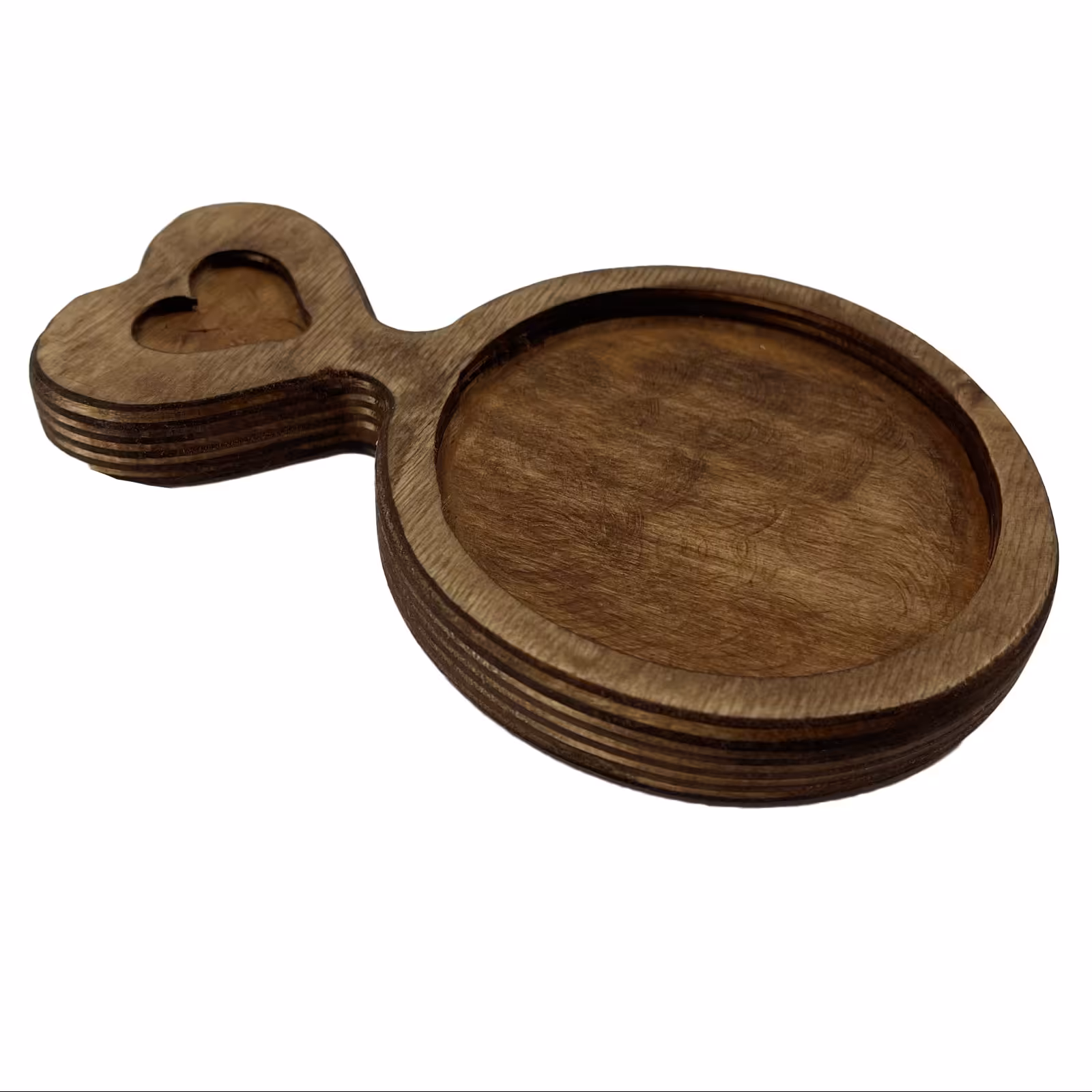 زیرلیوانی پلای وود روسی ضد آب مدل قلبی