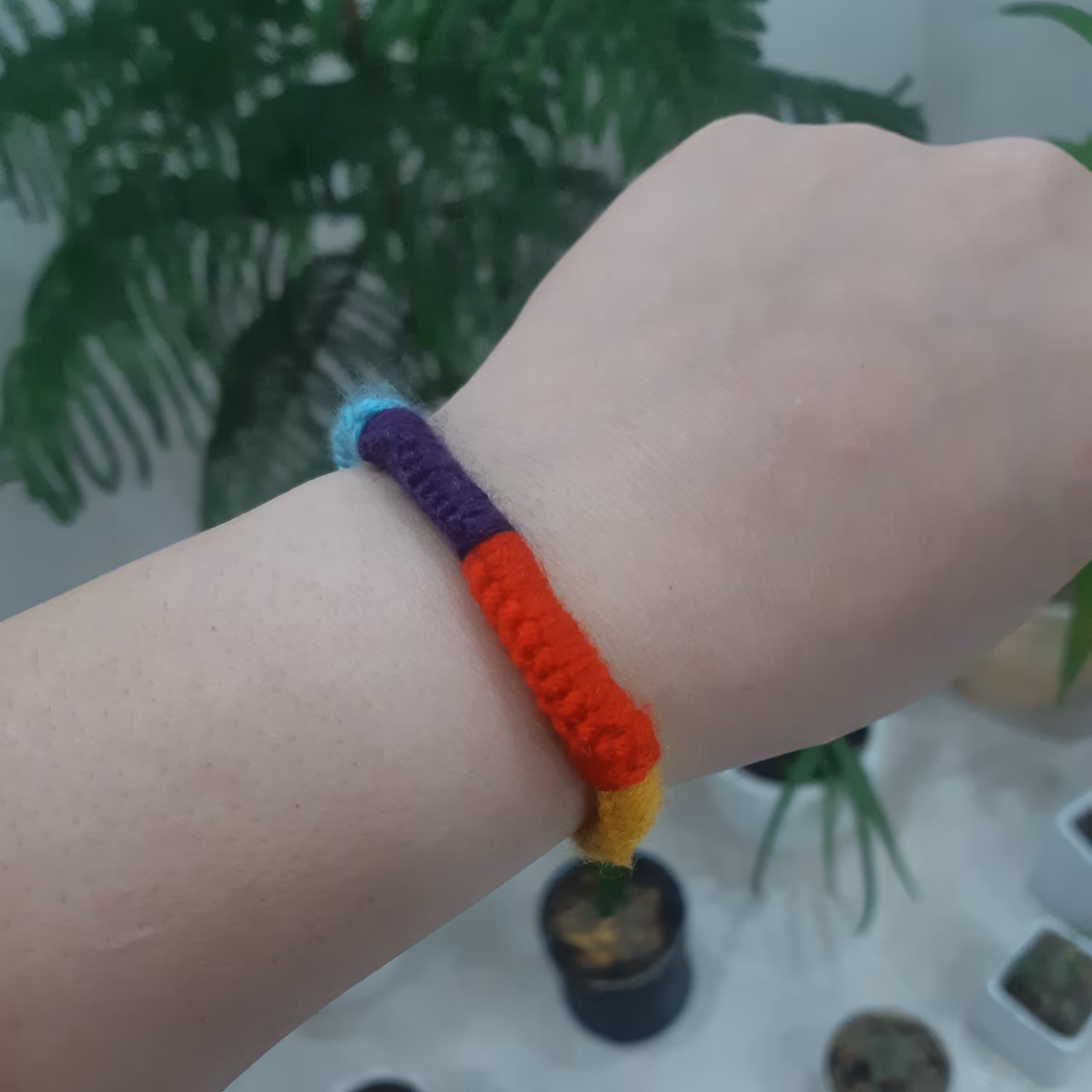 دستبند دوستی طرح لوله ای چند رنگ کد 10