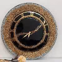 ساعت دیواری چوب و رزین اپوکسی دست ساز