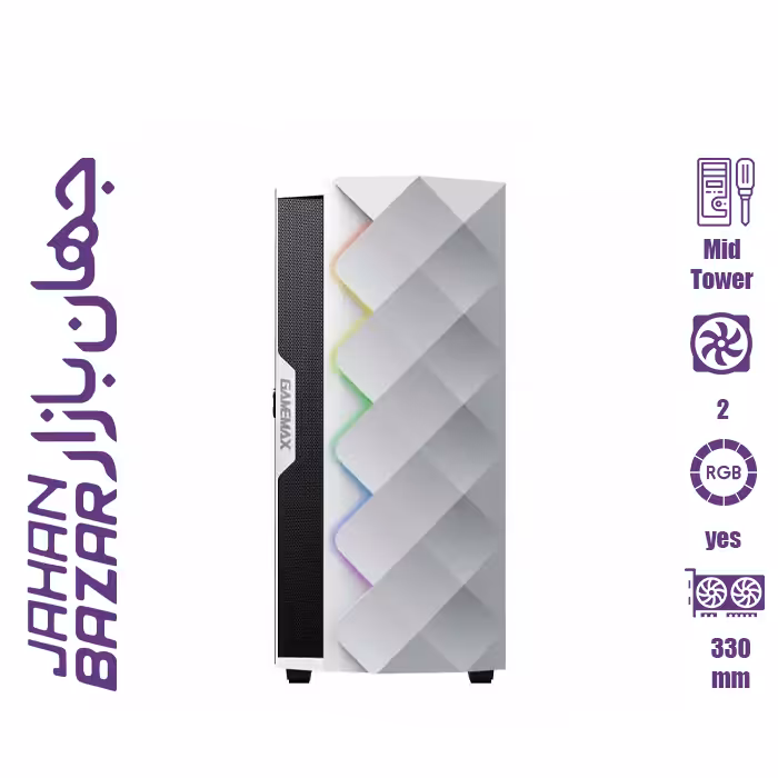 کیس گیم مکس GameMax Diamond COC White